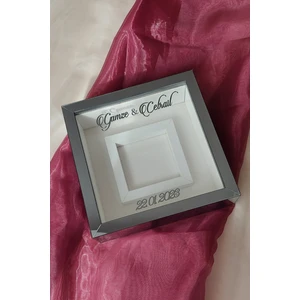 Verda Çerçeve 25X25 cm Fotoğraf Bölümlü Füme Verda Anı Çerçevesi-6 cm Derinlikli Anı Çerçevesi-Isim Tarih Hediye