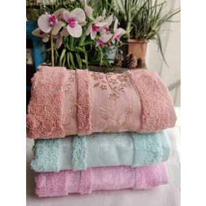 Gardenya 50X90 Cm. Jakarlı Bukle  Çeyizlik Lüks Havlu Seti (3'lü Set)