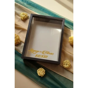 Verda Çerçeve Siyah 30X40 cm 7 cm Gül Anı Çerçevesi! Gül Kutusu-Hkm Ticaret