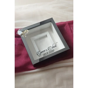 Verda Çerçeve Ledli 25X25 cm Fotoğraf Bölümlü Füme Pleksi Kaplı Verda Anı Çerçevesi-6 cm Derinlikli Anı Çerçevesi