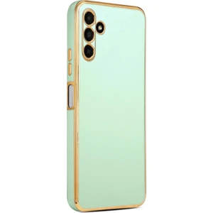 Samsung Galaxy A04S Kılıf Köşeli Altın Model Kapak