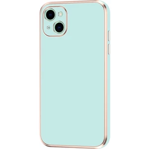 Apple iPhone 14 Plus Kılıf Köşeli Altın Model Kapak