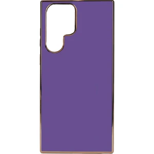 Samsung Galaxy S23 Ultra Kılıf Köşeli Altın Model Kapak