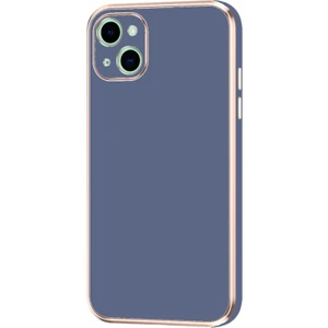 Apple iPhone 14 Kılıf Köşeli Altın Model Kapak