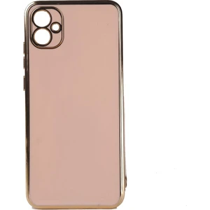 Samsung Galaxy A04E Kılıf Köşeli Altın Model Kapak