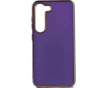 Samsung Galaxy S23 Kılıf Köşeli Altın Model Kapak