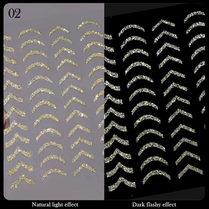Nicole Diary 3D Reflektif Efekt Nail Art Sticker  Model -2 (55881-2)