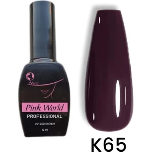 Pink World Kalıcı Oje K12ML K65 Patlıcan Moru