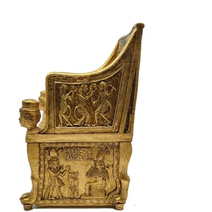 Prenses Sitamun'un Tahtı Gold Mücevher Kutusu | Dekoratif Kapaklı Takı Kutusu | Antik Mısır Kutu