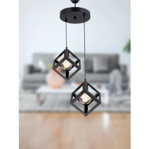 Veda Light Lila Küp Model Sarkıt 2 Li Metal Avize Modern