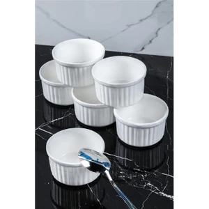 By Store Cooker Porselen Sufle Fırın Kabı 6'lı