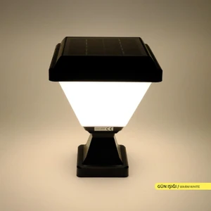 Solar LED Bahçe Armatürü 3000K  Set Üstü ve Kazıklı Güneş Enerjili Bahçe Aydınlatması Şeffaf
