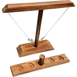 Hook And Ring Game, Yüzük Atma Oyunu, Kanca ve Yüzük Oyunu (Antik Ceviz)