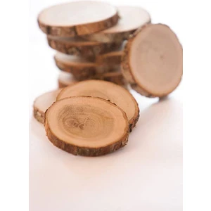 30 Meşe Ağacı Dilimi 8cm - 6cm  Rustik Düğün Dekorları, Kabuklu Ahşap Dilim, Etiket Dilimleri,