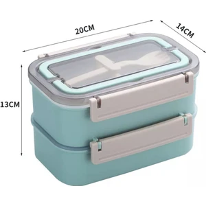 Lunchbox Paslanmaz Çelik 1600ML VGN-494 Mavi