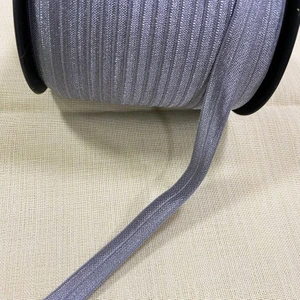 Sepeti Katlama Biye Lastik - Gri Parlak  Eni 1,5cm Çamaşır Lastiği 5metre