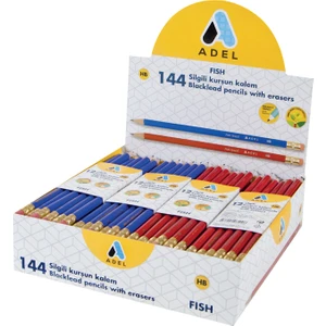 Fish Pencil Silgili Kurşun Kalem 12 Adet