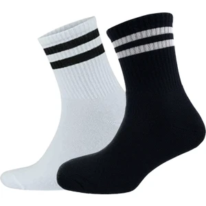 Puton Çorap Çizgili 12'li Tennis Kolej Çorap Set