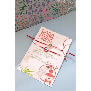 New Obsessions Baba Marta Marteniçka Kırmızı Beyaz Ip Fimo Şans Bileklik 2'li Set