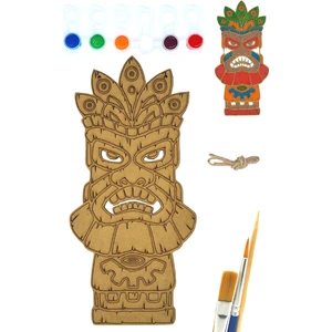 Art Inside Totem Etnik Büyük Boy Ahşap Boyama Tuval Seti Hediye Hobi Kiti Büyük Boy 30 cm