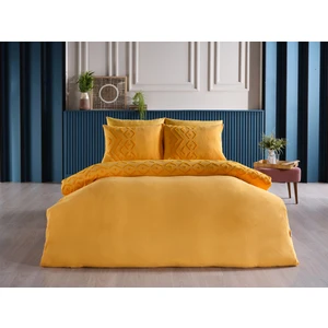 Doqu Home Muslin Zeugma Çift Kişilik Nakışlı Nevresim Takımı - Sarı