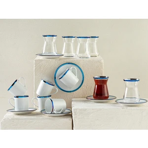 English Home Bovia Porselen 6 Kişilik 18 Parça Çay-Kahve Takımı 100-130 ml Mavi