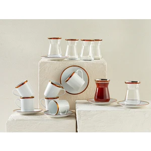 English Home Bovia Porselen 6 Kişilik 18 Parça Çay-Kahve Takımı 100-130 ml Vişne