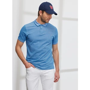 Altınyıldız Classics Polo Yaka Saks Melanj Erkek T-Shirt 4A9000000003