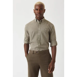 Regular Fit Sarı Spor Erkek Gömlek GM22K222019_E17