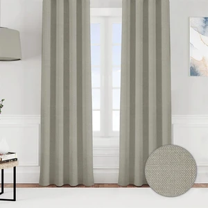 Keten Görünümlü Tek Kanat Fon Perde Krem