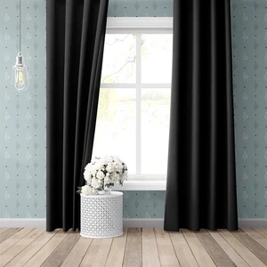 Blackout Karartma Tek Kanat Fon Perde Siyah