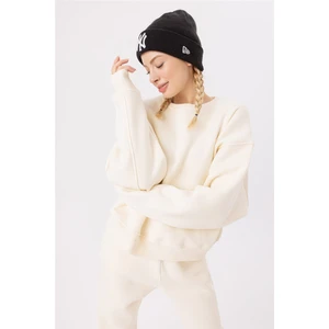 Kadın Vibe Oversize Krem Sweatshirt