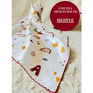 Masal Baby Kids Çok Amaçlı Müslin Örtü 80 x 90 cm Yeni Doğan/Bebek/Çocuk Gökkuşağı Harfli Müslin Bez/Müslin Battaniye
