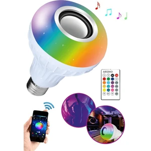 Mars Depo Bluetooth Hoparlör ve LED Lamba Uzaktan Kumandalı Ampul