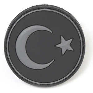 Yuvarlak Türk Bayrağı Kırmızı Taktik Askeri Peç - Patch