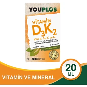 Vitamin D3K2 1000 IU 20 ml Oral Damla