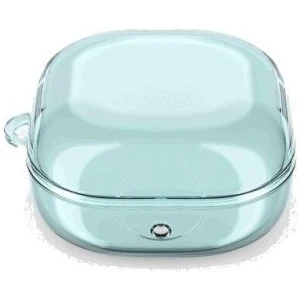 Samsung Galaxy Buds 2 Pro Kılıf Transparan Kancalı Silikon SF14 Mavi