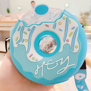 Sweet Rui Donut Plastik Hasır Su Şişesi 380ML Askılı (Yurt Dışından)