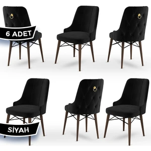 Concept Pare Serisi, Sandalye, 6 Adet Sandalye, Ceviz Gürgen Ayak