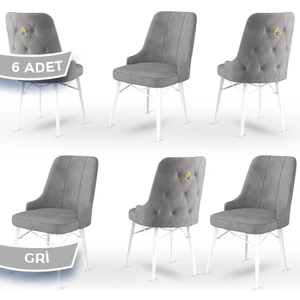 Concept Pare Serisi, Sandalye, 6 Adet Sandalye, Beyaz Gürgen Ayak