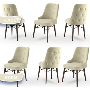 Concept Pare Serisi, Sandalye, 6 Adet Sandalye, Ceviz Gürgen Ayak