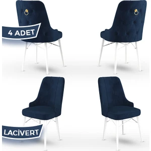 Concept Pare Serisi, Sandalye, 4 Adet Sandalye, Beyaz Gürgen Ayak