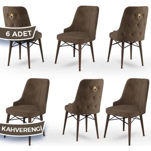 Concept Pare Serisi, Sandalye, 6 Adet Sandalye, Ceviz Gürgen Ayak