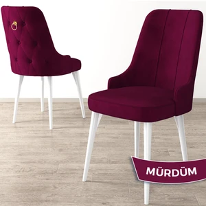 Concept Canisa Enoa Serisi Babyface Kumaş/beyaz Gürgen Ayaklı Sandalye