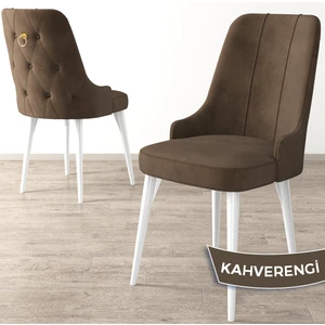 Concept Canisa Enoa Serisi Babyface Kumaş/beyaz Gürgen Ayaklı Sandalye