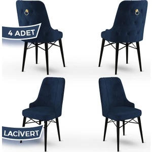 Concept Pare Serisi, Sandalye , 4 Adet Sandalye, Siyah Gürgen Ayak