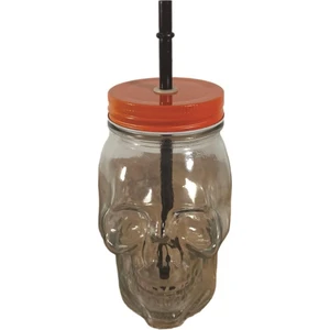 San Miguel Kuru Kafa Pipetli Kavanoz Bardak 450 ml Şeffaf