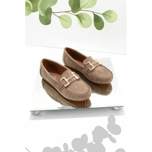 Vizon Süet  Kadın Loafer Ayakkabı K01778166502