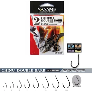 F-838 Chinu Double Barb Black Nickel Iğne