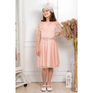 Simli Tül Çocuk Abiye Somon MDV310